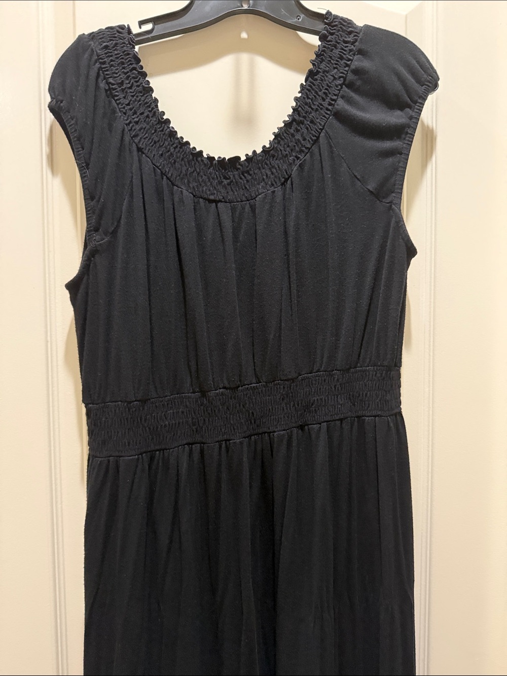 croft & barrow Black Smocked Waist Maxi Dress XL